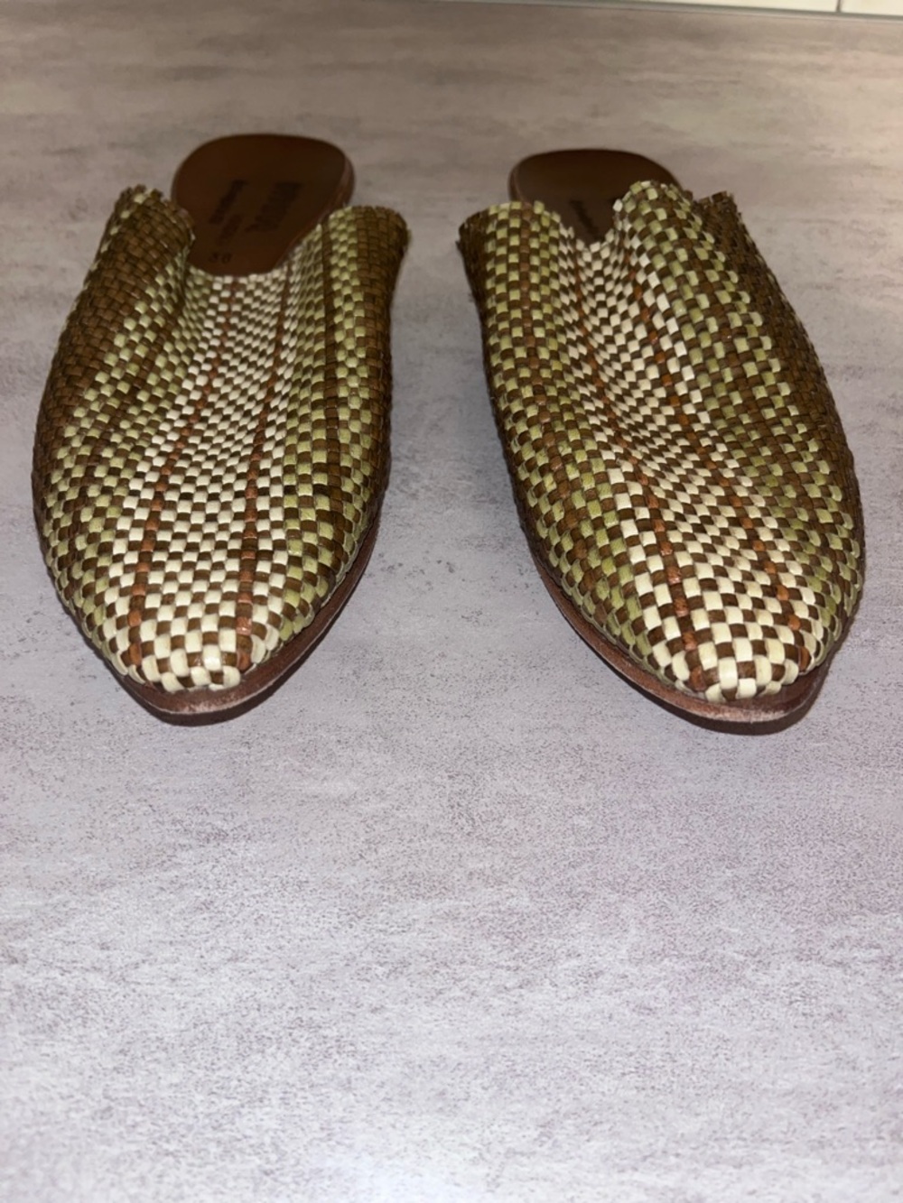 Cydwoq Orient Olive Brown Woven Slip-On Mule - Picture 5 of 9